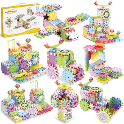 Electric Gear Building Blocks 203Pcs Toys Set for Kids with Motor - size: 203 Pcs Set