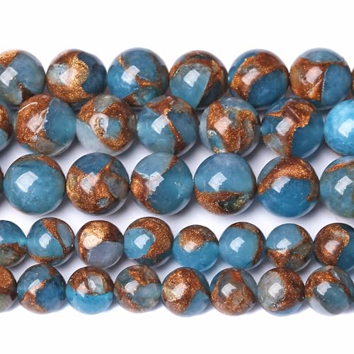 160PCS 4MM Lake Blue Cloisonne Craft Spacer Loose Beads for Jewelry Making DIY Bracelet - color: Blue Cloisonne, size: 4mm (2 strands)