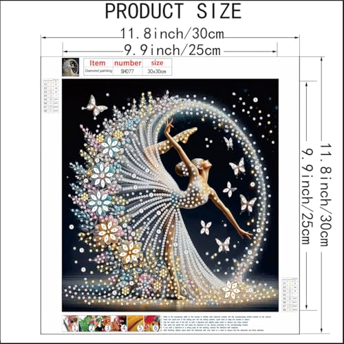 5D Diamond Painting Kits for Adults, DIY Special Shape Diamond Art Kits - color: Ballet Dancer