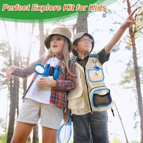 YOPINSAND Kids Explorer Kit & Bug Catcher Kit, Kids Outdoor Exploration Set - color: Blue