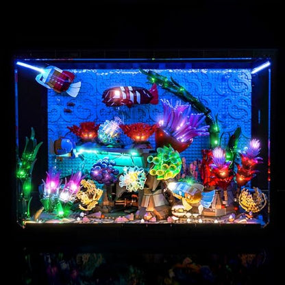 LocoLee Light kit Compatible with Lego 10366 Tropical Aquarium - No Model Only Light, LED Lighting Accessories Compatible with Lego Icons Aquarium 10366 Fish Tank (RC Version)