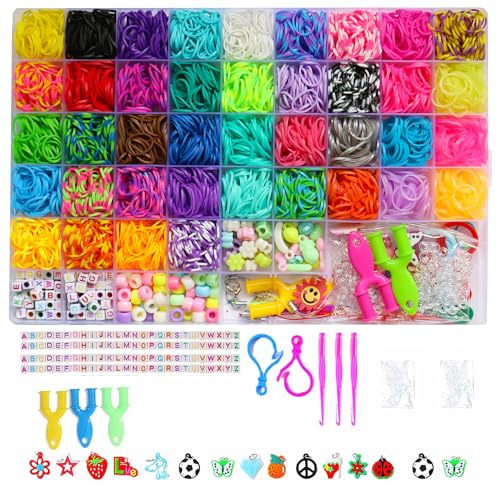 JIYAKO 4000+Rubber Band Bracelet Kit,40 Color Loom Bracelet kit - color: 40 colors