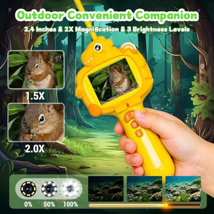 Kids Borescope Camera with Light, STEM Educational Toy, Orange - color: Orange