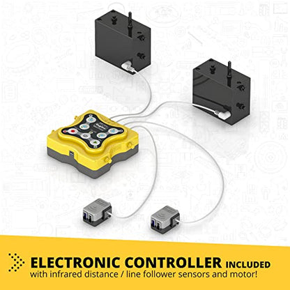 Engino: Discovering STEM - Robotics: Mini ERP 2.0-8 Robot Models, Toy Brick Building Set, Motorized, Snap-Fit, Coding-Programing Experiments, Kid 9+