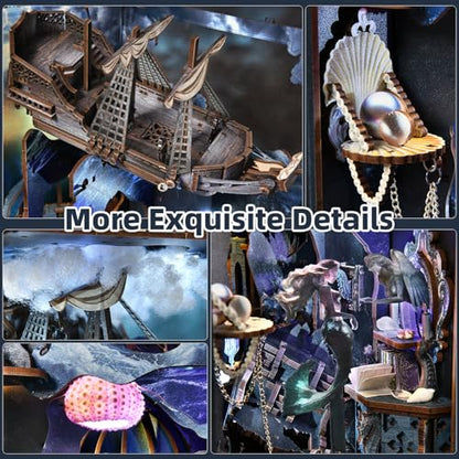 CCCDF Book Nook Kit, DIY 3D Wooden Puzzle Song of The Sirens - color: Song of the Sirens