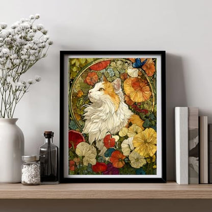 AUKELHJ Cat Diamond Art Kits for Adults, Diamond Painting, 12x16 Inch - color: 11-Cat, size: 12X16 inch