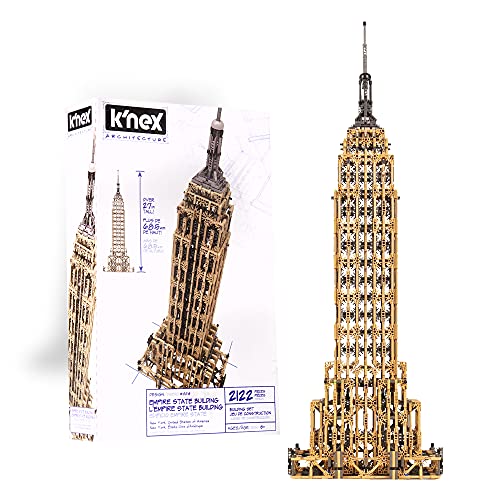 K’NEX Architecture - Empire State Building – New Building Set for Adults & Kids 9+ - 2122 Pieces – Over 2 Feet High – Amazon Exclusive - style: Empire State Building