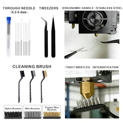 3D Printer Tools Kit, 49Pcs 3D Printing Tool Set for FDM & SLA Printers - size: Medium