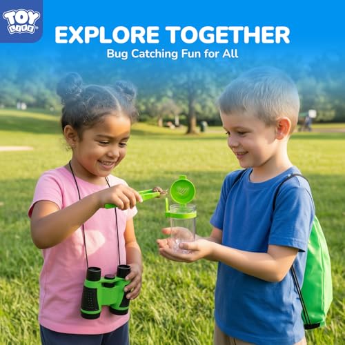 TOY Life Bug Catcher for Kids, Bug Catching Kit Kids Explorer Kit with Bug Net, Catching Tool, Tweezers, Magnifying Glass, Binoculars, Insect Catcher, Educational Outdoor Toys Kid Adventure Set - style: Core Explorer Set