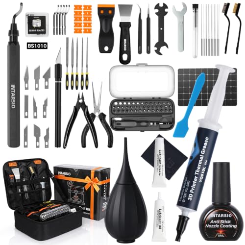 113Pcs 3D Printer Tool Kit and Accessories with Case incl. Scrapers, Pliers, Files, Deburring, Nozzle Anti-Stick Coating, Lubricant Oil/Grease, Screwdriver Set, for Bambu Lab & all FDM/SLA 3D Printers - style: Flagship Maker Kit