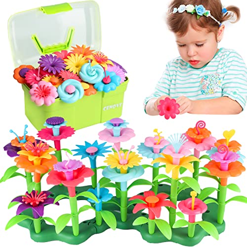 CENOVE Birthday Toys Gifts for 3 4 5 6 Years Old Boys Girls,Upgrade DIY Flower Garden Building Toy,STEM Educational Kids Toys Preschool Kindergarten Arts and Crafts Toy - color: Multicolor