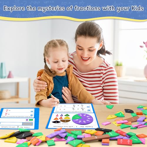 Magnetic Fraction Tiles & Fraction Circles Set-Fraction Manipulatives