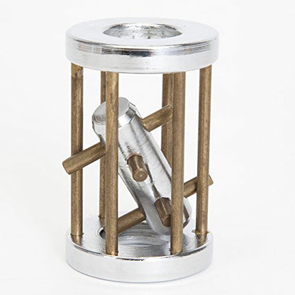 Bits and Pieces Metal Brain Teaser Puzzle - Torpedo Disentanglement Puzzle, 3D Assembly Puzzles for Adults - style: Torpedo