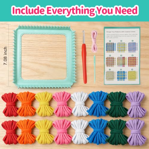 morwant Weaving Loom Kit for Kids, Craft Kit for Girls 6-12, Potholder Loom - color: Mint Green