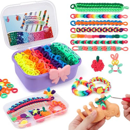 IQBOX Bracelet Making Kit Arts and Crafts for Kids Ages 8-12 - color: purple-bracelet making kit