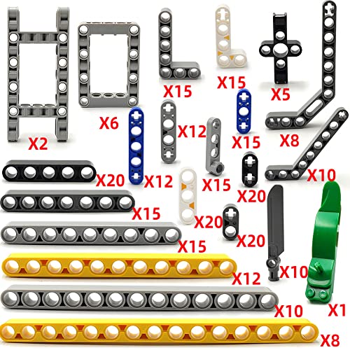 ZHX Technical Beam Set 266 Pieces - Chassis Frame Liftarm Beam Parts Piece Axles Connector for Technic Car STEM Engineering Building Brick Compatible with Major Brand Toys - style: Beam