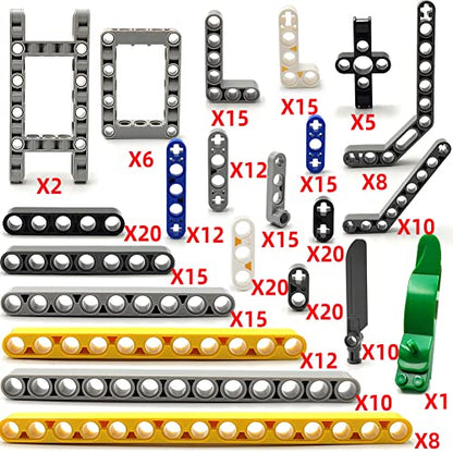 ZHX Technical Beam Set 266 Pieces - Chassis Frame Liftarm Beam Parts Piece Axles Connector for Technic Car STEM Engineering Building Brick Compatible with Major Brand Toys - style: Beam