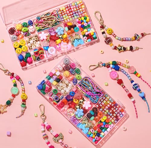 RepaTime DIY Beaded Bag Charm Kit for Women with Keychain Supplies - color: Bead Kit-A