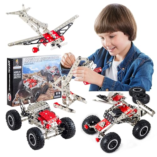 Metal Model Car Kit,288 Pcs STEM Set,STEM Building kit for Age 8+