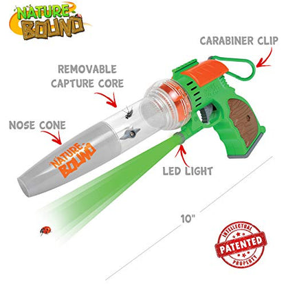 Nature Bound Bug Catcher Toy | Eco-Friendly Bug Vacuum, Catch and Release | Ages 3 to 12 Indoor/Outdoor Play Toy | Includes Capture Core with Magnification | Complete Kit for Kids | Green - style: Closed Box