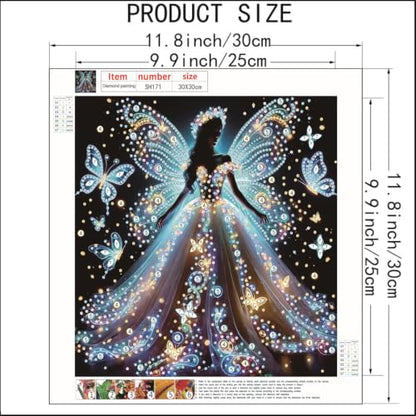 Angel Wings Fairy 5D Diamond Art Painting Kits for Adults 12 x 12 inch - color: SH171
