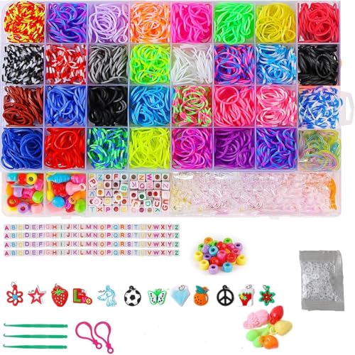2500+Rubber Band Bracelet Kit,Loom Bands Kit,32 colors,bracelet making kit