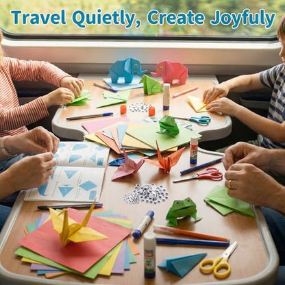 Koogel 250 Sheets Origami Paper Craft Kits, 6"x 6" with Origami Book