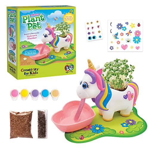 Creativity for Kids Unicorn Self-Watering Plant Pet, Unicorn Crafts for Girls, Summer Activities for Kids, DIY Garden Craft Kit (Ages 6+) - style: Unicorn