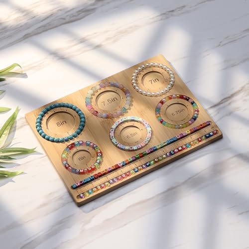 Petoysoso Bead Board for Jewelry Making, Bamboo Beading Board for Jewelry Bracelet Making, DIY Bracelet Bead Board - color: Bead Board-Bracelet