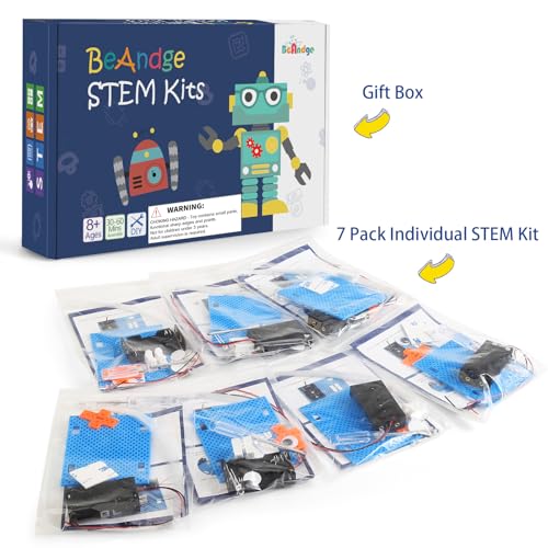 7 Set Bulk STEM Science Kits, STEM Toys for Kids Crafts Classroom