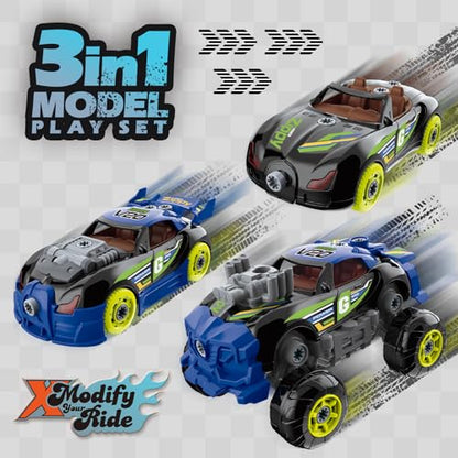 Pup Go 43 Pcs Building Car for Boys Age 3 4 5 6 7 8, Build Your Own Car Set - color: Black
