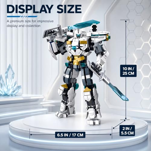 Ice Warrior Mech Building Blocks Sets 561 PCS - style: White Robot