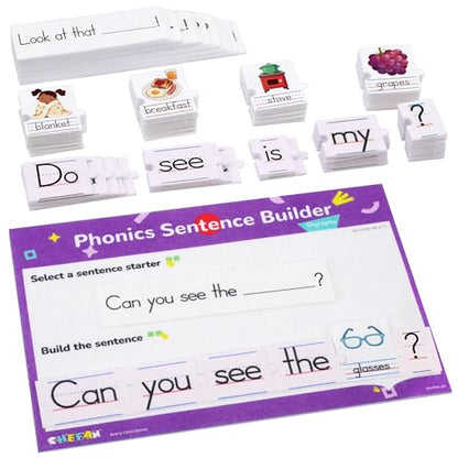 CHEFAN Sentence Building for Kids, Digraphs, Phonics & Sight Words - color: Digraphs Sentence Building