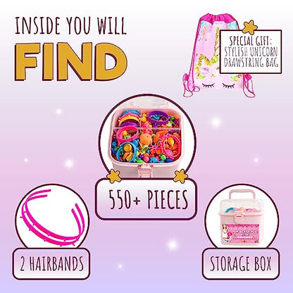 Orian Jewelry Making Kit for Girls, 550+ Pop Beads, Bracelet & Necklace - size: 550+ Piece Set