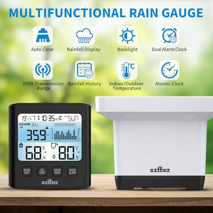 Wireless Rain Gauge Outdoor with Rain Collector