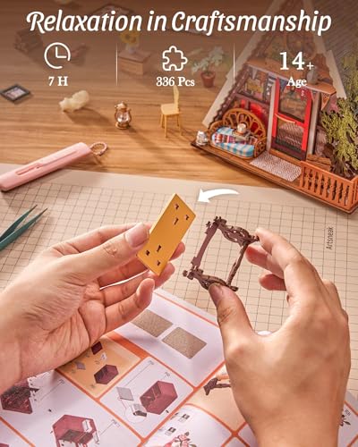 Rolife A-Frame Cabin DIY Miniature Dollhouse Kit Creative Gift for Adults
