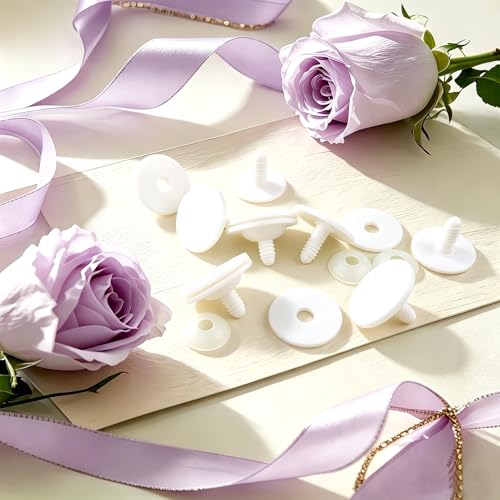 TOAOB 20 Set 55mm Joints for Amigurumis Crochet White Movable Plastic Animals Joints for Crochet Stuffed Animals Crafts Puppets Limbs and Arms Leg Neck Joints Making - size: 55mm