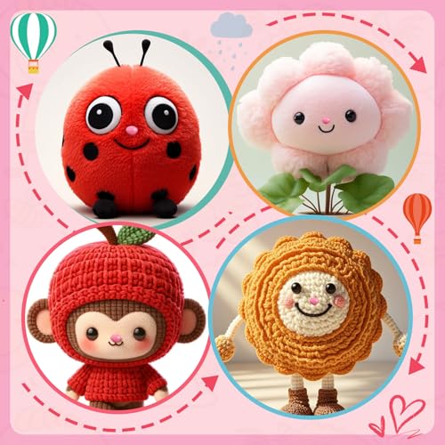 TOAOB 114pcs Pink Safety Noses for Amigurumis Plastic Animals Safety Noses - color: Pink