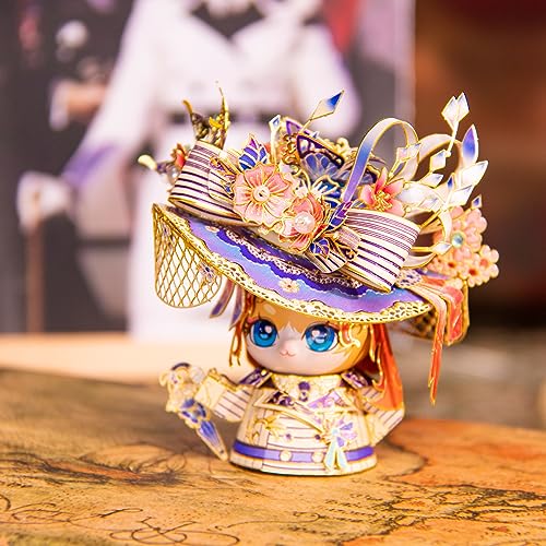 MU 3D Metal Puzzle for Adult Titanic Rose and Jack Cat Figure Kitty Model Assembling, Titanic Movie Collectibles Metal Model Kits Miniature Building, Brain Teaser Love Gift Home Decor Birthday Gift - style: Rose Kitty