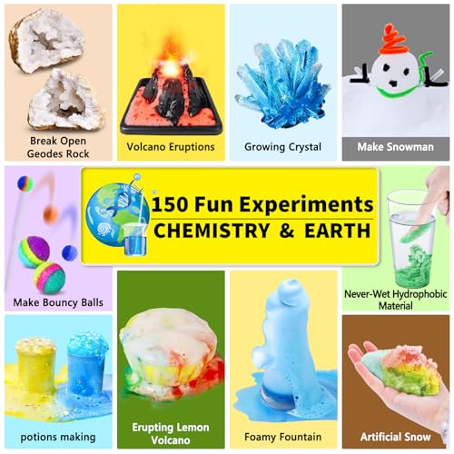 UNGLINGA 150 Experiments Science Kits for Kids Boys Girls, S.T.E.M Kit Toys - style: science kit with 150 experiments