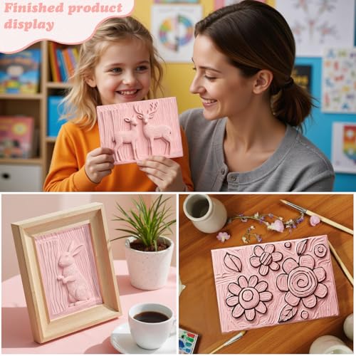 LAMPTOP 47 Pcs Block Printing Linocut Kit DIY Printmaking & Craft Projects