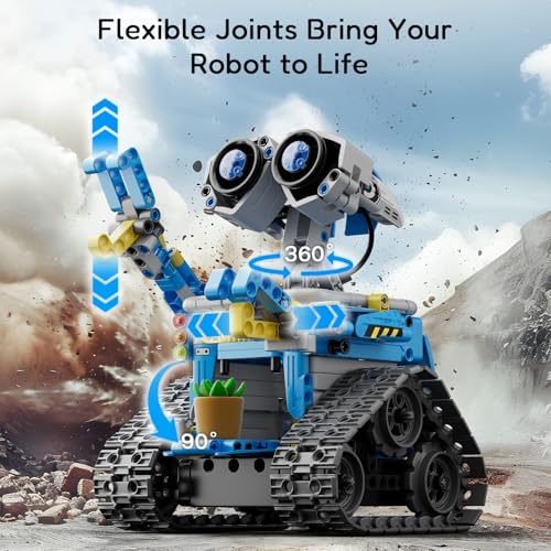 Mibido Robot Building Kit with Remote Control STEM Gifts for Boys Ages 8-13 - color: Blue