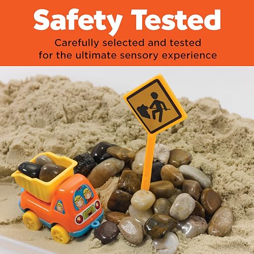 Creativity for Kids Sensory Bin: Construction Zone Playset - Preschool Learning Activities, Excavator Toys for Boys Ages 3-5+, Outdoor Toys and Gifts for Kids - style: Construction Zone