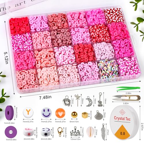 XSEINO 46000Pcs Clay Beads - 216Colors 10Boxes Clay Beads for Bracelets - color: 10 Boxes
