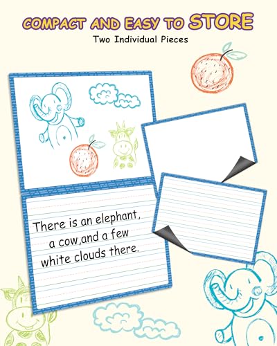 Gotoofun Giant Magnetic Draw & Write Paper, Dry Erase Handwriting Chart, Lined Paper for White Board Accessories, Classroom Teacher Must Haves, Elementary, Essential Homeschool Teaching Supplies - color: Draw & Write