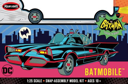 Polar Lights 1966 TV Batmobile Model Kit 1:25 Scale – SNAP Together, Pre-Painted Body, No Glue or Paint Needed