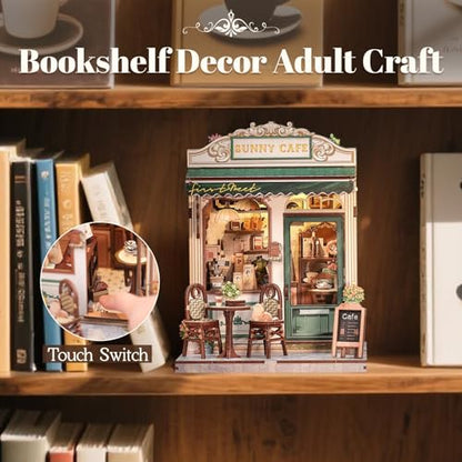 Fsolis Book Nook Kit Miniature House (Sunny Cafe) - color: Sunny Cafe
