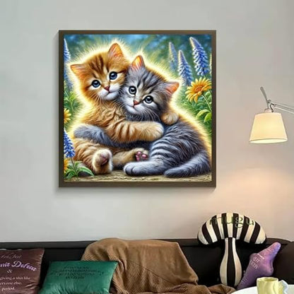 CHWGLFGG 5D Cute Cats Diamond Art Kits for Adults Beginners 13.7X 13.7 Inch - color: KM956-1