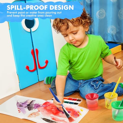 Toddler Paint Brushes Paint Cups with Lids Droppers for Kids - style: Kids painting set