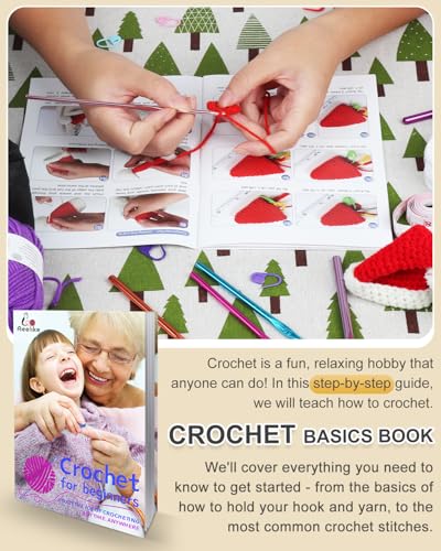 Aeelike Crochet Kits for Beginners Adults Kid, Complete Crochet Set, Pink - color: Pink